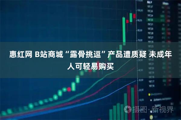 惠红网 B站商城“露骨挑逗”产品遭质疑 未成年人可轻易购买